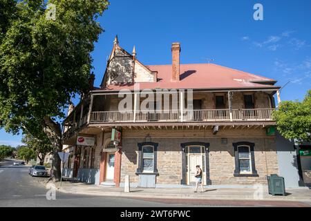 Angaston Hotel, le plus ancien pub de la Barossa Valley, en cours de rénovation, Australie méridionale, 2024 Banque D'Images