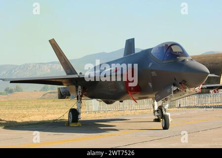 F-35 écran statique, spectacle aérien de Tanagra, Athènes Grèce. 3 septembre 2023 Banque D'Images