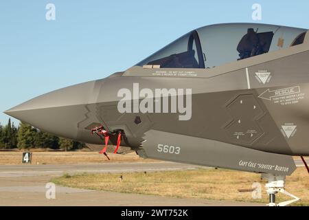 F-35 écran statique, spectacle aérien de Tanagra, Athènes Grèce. 3 septembre 2023 Banque D'Images