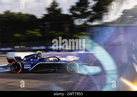 18 DARUVALA Jehan (ind), Maserati MSG Racing, Maserati Tipo Folgore, action lors de l'ePrix de Sao Paulo 2024, 3ème rencontre du Championnat du monde ABB FIA Formula E 2023-24, sur le circuit de Sao Paulo Street du 24 au 26 mars 2024 à Sao Paulo, Brésil crédit : Agence photo indépendante/Alamy Live News Banque D'Images