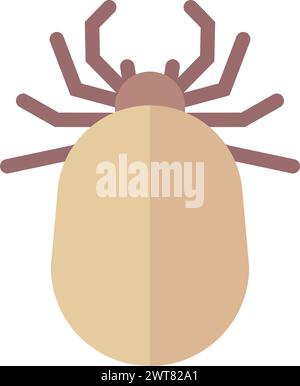 Icône de puce. Parasite du sang animal. Insecte sauvage Illustration de Vecteur