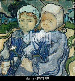 Vincent van Gogh – deux enfants 1890. 51,2 x 51,0 cm. Banque D'Images