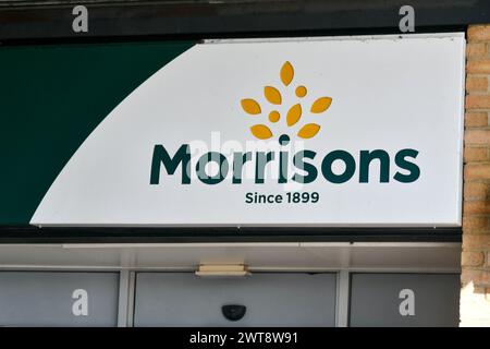 Signe morrisons Banque D'Images