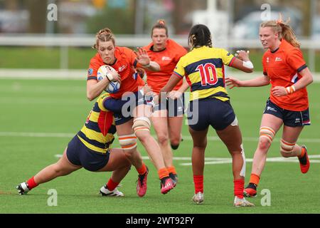 AMSTERDAM, PAYS-BAS - MARCH16 : ISA Spoler joueuse du RC DIOK lors du match de Play-off international de Rugby WXV Ladies match entre les pays-Bas v Banque D'Images