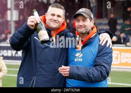 AMSTERDAM, PAYS-BAS - MARCH16 : Gareth gilbert pendant le match international de rugby WXV Play-off Ladies match entre les pays-Bas contre la Colombie au m Banque D'Images