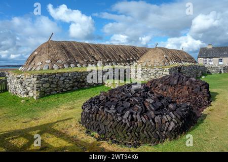 Arnol Blackhouse, Arnol, Île de Lewis, Hébrides extérieures, Écosse, ROYAUME-UNI Banque D'Images