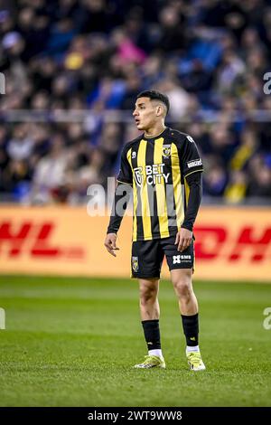 Arnhem, Nederland. 16 mars 2024. ARNHEM, 16-03-2024, GelreDome, football, Néerlandais Eredivisie, saison 2023/2024, match entre vitesse et Almere City, joueur de vitesse amine Boutrah crédit : Pro Shots/Alamy Live News Banque D'Images
