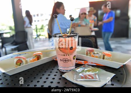 Miami Gardens, États-Unis. 15 mars 2024. MIAMI GARDENS, FLORIDE - 15 MARS : ambiance lors de la tournée de prévisualisation du campus du Miami Open Hard Rock Stadium 2024 et conférence de presse présentée par Itaú au Hard Rock Stadium le 15 mars 2024 à Miami Gardens, Floride. (Photo de JL/Sipa USA) crédit : Sipa USA/Alamy Live News Banque D'Images