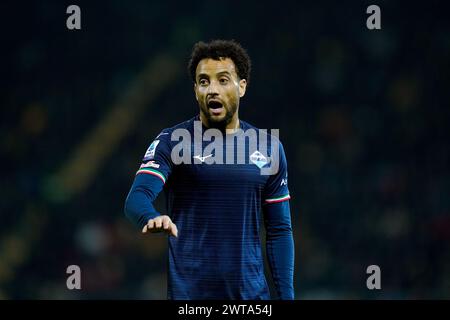 Frosinone, Italie. 16 mars 2024. Felipe Anderson du SS Lazio Gestures lors du match de Serie A TIM entre Frosinone Calcio et SS Lazio au Stadio Benito Stirpe le 16 mars 2024 à Frosinone, Italie. Crédit : Giuseppe Maffia/Alamy Live News Banque D'Images