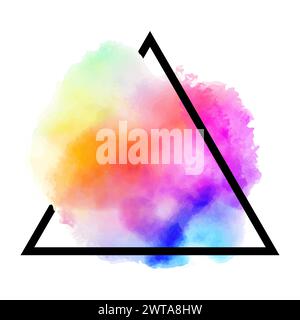 Elément graphique de peinture colorée Triangle abstrait Illustration de Vecteur