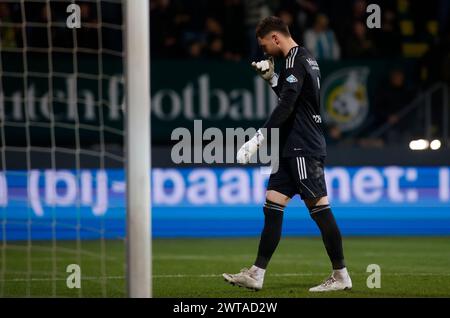 SITTARD, PAYS-BAS - 16 MARS : Jasper Schendelaar de Pec Zwolle après le match Fortuna Sittard contre Pec Zwolle au Fortuna Sittard Stadion le 16 mars 2024 à Sittard, pays-Bas. (Photo de Orange Pictures) crédit : Orange pics BV/Alamy Live News Banque D'Images