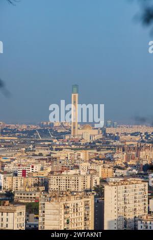 La grande mosquée la grande mosquée d'Alger deuxième plus grande mosquée du monde Algérie Banque D'Images