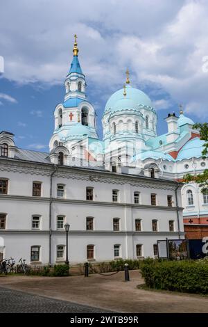 Le clocher de la cathédrale de Transfiguration du monastère de Valaam sur l'île de Valaam en Carélie Banque D'Images