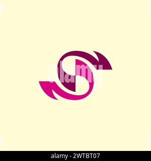 Logo S Spiral. Vecteur d'icône lettre S. Illustration de Vecteur