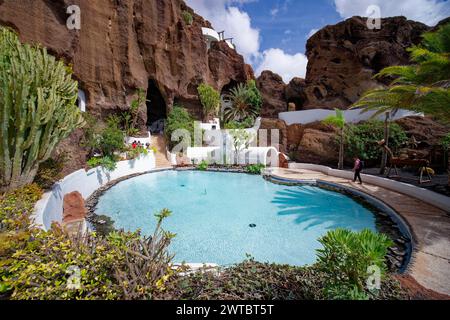 Museo Lagomar, Musée Lagomar, conçu par Cesar Manrique et Jesus Soto, Nazaret, Tahiche, Lanzarote, Îles Canaries, îles Canaries, Espagne Banque D'Images