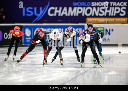 *** Lors du Championnat du monde de patinage de vitesse sur courte piste à Rotterdam le 15 mars 2024. Photo de Phil Hutchinson. Utilisation éditoriale uniquement, licence requise pour une utilisation commerciale. Aucune utilisation dans les Paris, les jeux ou les publications d'un club/ligue/joueur. Crédit : UK Sports pics Ltd/Alamy Live News Banque D'Images