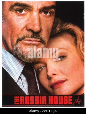 1990 L'affiche publicitaire du film Russia House, réalisateur Fred Schepisi, adaptation de John le carré, avec Sean Connery Banque D'Images