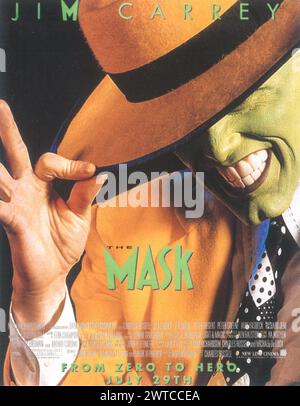 1994 affiche du film The Mask, réalisateur : Russell Chuck, avec Jim Carrey Banque D'Images