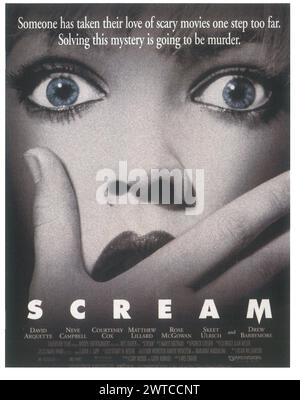 Affiche du film Scream 1996. Réalisateur : Wes Craven Banque D'Images