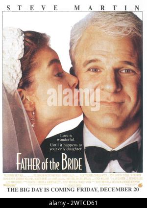 1991 affiche de sortie du film Père de la mariée, dir Charles Shyer, avec Steve Martin et Diane Keaton Banque D'Images