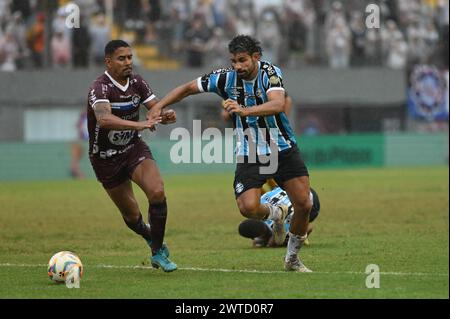 Caxias do Sul, Brésil. 16 mars 2024. Finales du Campeonato Gaúcho 2024, joué au stade Centenário, à Caxias do Sul, RS, ce samedi (16). Crédit : Antônio Machado/FotoArena/Alamy Live News Banque D'Images