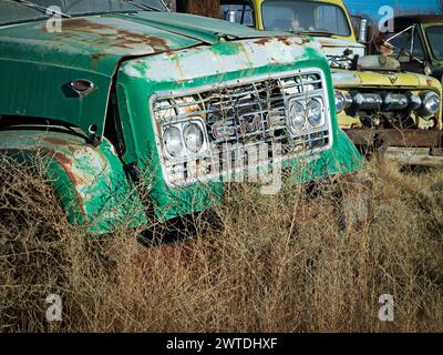 Vieux camion rouillé, Silver Peak Nevada, États-Unis Banque D'Images