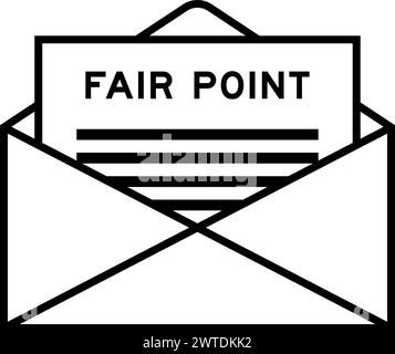 Enveloppe et lettre avec le mot Fair point comme titre Illustration de Vecteur