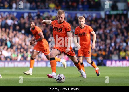 Zian Flemming (Millwall) tourne lors du match du Sky Bet Championship entre Leeds United et Millwall à Elland Road, Leeds le dimanche 17 mars 2024. (Photo : Pat Scaasi | mi News) crédit : MI News & Sport /Alamy Live News Banque D'Images