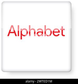 Logo Alphabet comme icône d'application. Chemin de détourage inclus. Banque D'Images