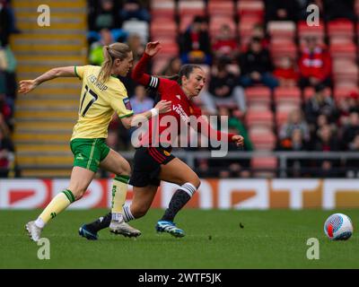 Manchester, Royaume-Uni. 17 mars 2024. Milieu de terrain de Manchester United Katie Zelem (10 ans) pendant le match de super ligue féminine barclays Manchester United vs Bristol City au Leigh Sports Valley Stadium 17 mars 2024 (Jayde Chamberlain/ SPP) crédit : SPP Sport Press photo. /Alamy Live News Banque D'Images