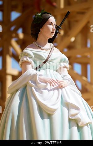 Valencia, Espagne. 17 mars 2024. Une 'Ninot' (marionnette) de Falla del Ayuntamiento est photographiée pendant le Festival Las Fallas à Valence, Espagne, le 17 mars 2024. Le Fallas est le festival le plus international de Valence, qui se déroule du 15 au 19 mars. Les festivités de Las Fallas célèbrent l’arrivée du printemps avec des feux d’artifice, des fiestas et de grands monuments en carton appelés Ninots. Le festival est classé patrimoine culturel immatériel de l'humanité de l'UNESCO depuis 2016. (Photo de David Aliaga/NurPhoto) crédit : NurPhoto SRL/Alamy Live News Banque D'Images