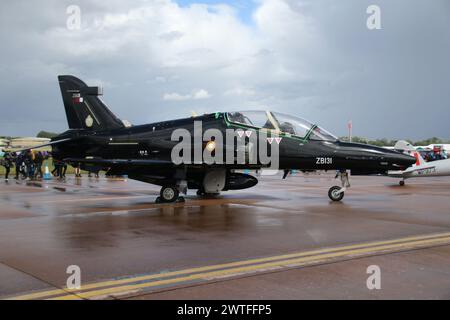 ZB131, un Hawk Mk de BAE Systems. 167 opéré par l'armée de l'air du Qatar Emiri, exposé statique au Royal International Air Tattoo 2023 (RIAT 2023), qui s'est tenu à la RAF Fairford dans le Gloucestershire, en Angleterre. Banque D'Images