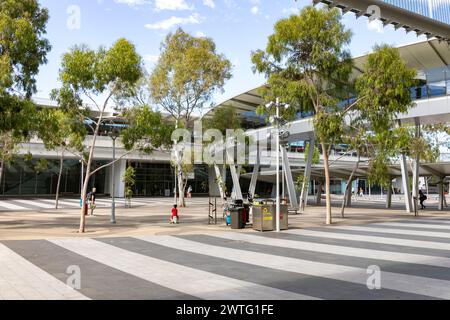 Aéroport d'Adélaïde en Australie méridionale, vue extérieure de l'architecture aéroportuaire du terminal, 2024 Banque D'Images