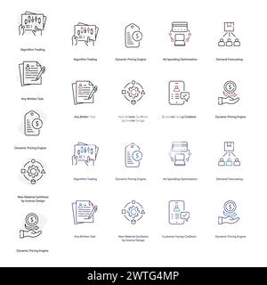 Sensibilisation à la partialité AI iconographie vectorielle promouvant une utilisation juste et équitable Illustration de Vecteur