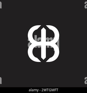 vecteur de logo de ligne géométrique liée simple lettre bb Illustration de Vecteur