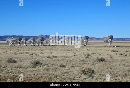 Antennes pointant vers l'ouest - Very large Array, Nouveau-Mexique Banque D'Images