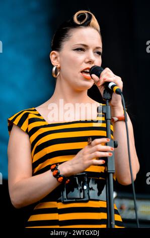 Imelda May, V2011, Hylands Park, Chelmsford, Essex, Grande-Bretagne - 21 août 2011 Banque D'Images