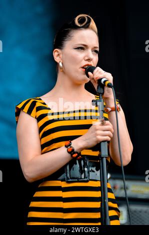 Imelda May, V2011, Hylands Park, Chelmsford, Essex, Grande-Bretagne - 21 août 2011 Banque D'Images