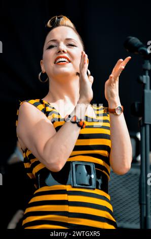 Imelda May, V2011, Hylands Park, Chelmsford, Essex, Grande-Bretagne - 21 août 2011 Banque D'Images