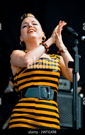 Imelda May, V2011, Hylands Park, Chelmsford, Essex, Grande-Bretagne - 21 août 2011 Banque D'Images