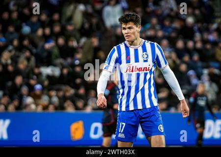 Odense, Danemark. 17 mars 2024. Luca Kjerrumgaard (17 ans) d'Odense BK vu lors du match de 3F Superliga entre Odense BK et FC Copenhagen au parc d'énergie naturel d'Odense. (Crédit photo : Gonzales photo/Alamy Live News Banque D'Images
