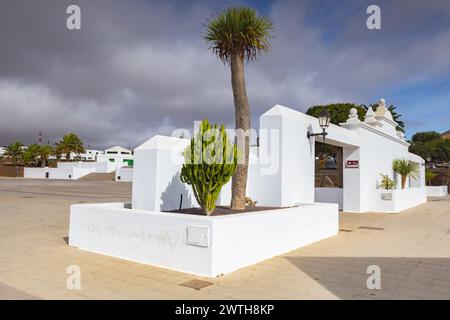 La place ouverte de la ville de Teguise Banque D'Images