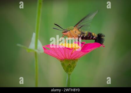 gros plan sur la teigne du colibri dans le jardin Banque D'Images