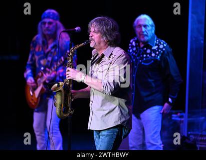 Fort Lauderdale, Floride, États-Unis. 17 mars 2024. Le Marshall Tucker Band se produit au Parker le 17 mars 2024 à Fort Lauderdale en Floride. Crédit : Mpi04/Media Punch/Alamy Live News Banque D'Images