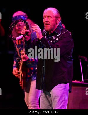 Fort Lauderdale, Floride, États-Unis. 17 mars 2024. Le Marshall Tucker Band se produit au Parker le 17 mars 2024 à Fort Lauderdale en Floride. Crédit : Mpi04/Media Punch/Alamy Live News Banque D'Images