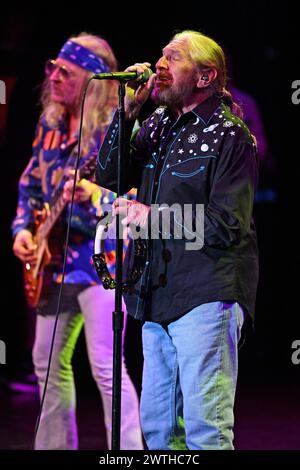 Fort Lauderdale, Floride, États-Unis. 17 mars 2024. Le Marshall Tucker Band se produit au Parker le 17 mars 2024 à Fort Lauderdale en Floride. Crédit : Mpi04/Media Punch/Alamy Live News Banque D'Images