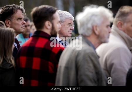 UTRECHT - le maire de la Haye (et ancien maire d'Utrecht) Jan van Zanen est présent lors de la commémoration de l'attaque du tramway du 18 mars 2019. Quatre personnes ont été tuées et plusieurs autres blessées lorsque Gökmen T. a ouvert le feu dans et autour d'un tramway sur la 24 Oktoberplein. La commémoration aura lieu annuellement pour la dernière fois, dorénavant tous les cinq ans. ANP ROBIN VAN LONKHUIJSEN pays-bas OUT - belgique OUT Banque D'Images