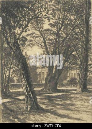 Jardins de Kensington Sir Francis Seymour Haden (Londres, Angleterre, 1818 - 1910) 1850-1874 paysage urbain, jardin Banque D'Images