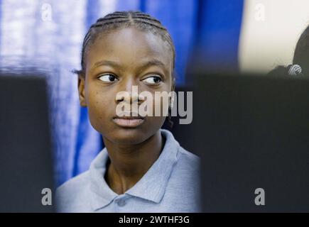 Gymnase Wissenschaftliches au Burkina Faso à Ouagadougou, 05.03.2024. Die Schule wird durch die Weltbank finanziert. Ouagadougou Burkina Faso Copyright : xUtexGrabowskyxphotothek.dex Banque D'Images