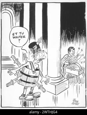 Dessin animé - les Ides de mars. John Collins (1917-2007) Banque D'Images